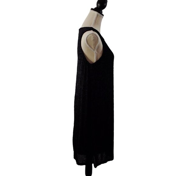 Simply Styled Women's Slip Lined Floral Print Black Dress - Size Medium - Picture 14 of 16